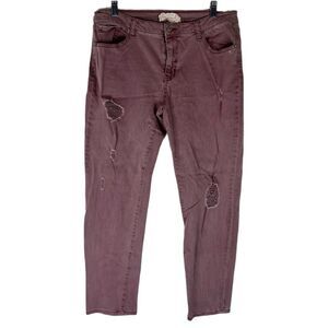 Altard State Jeans Women’s 30 Mauve Purple Pink Distressed Straight Leg Stretch